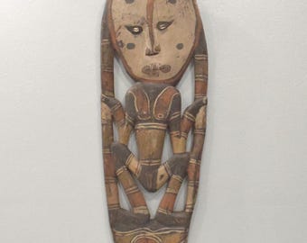 Papua New Guinea Mask Samban Ancestor Latmul Tribe Guardian Mask