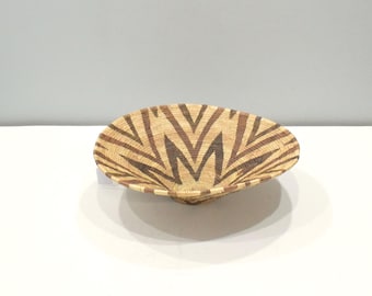 African Basket Botswana Natural Woven Palm Basket