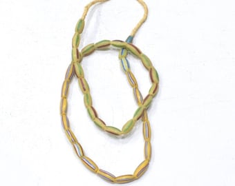African Stripped Watermelon Beads Ghana
