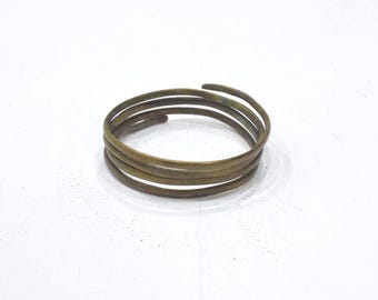 African Vintage Bronze Torque Bangle Bracelet Ghana
