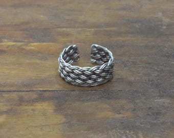 Ring Turkish Pewter Tribal Adjustable Ring