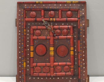 India Wooden Door Double Opening Center Colorful Wood Door