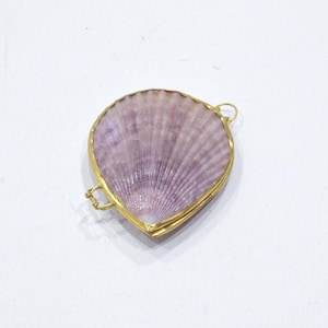 Purses Shell Assorted Colored Shell Pill Box Trinket Coin Purse Purple