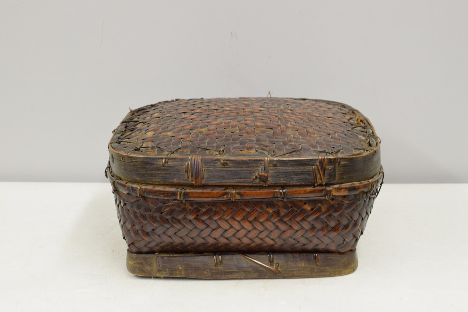 Basket Rice Box Square Rattan Ifugao Tribe Philippines
