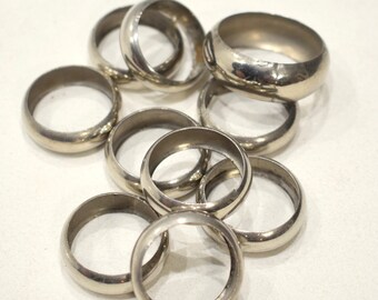 Beads Assorted Silver Metal Rings 20-28mm