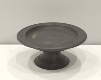 Indonesian Black Round Wood Decorative Tray