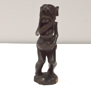 African Ebony Shetani Fetish Statue Makonde Tribe Tanzania