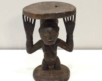 African Luba/Hemba Tribe Wood Stool