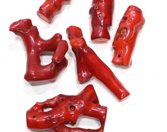 Beads Chinese Assorted Red Branch Coral Beads 33-52mm