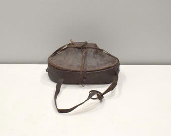Ethiopian Agil-gil Leather Lunch Box Grass Skin Inside