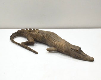 Papua New Guinea Carved  Wood Crocodile