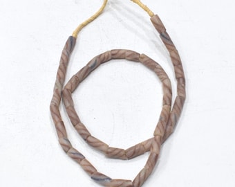 African Sand Cast Glass Bead Strand Ghana