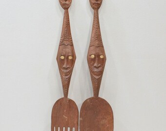 Papua New Guinea Wood Fork and Spoon