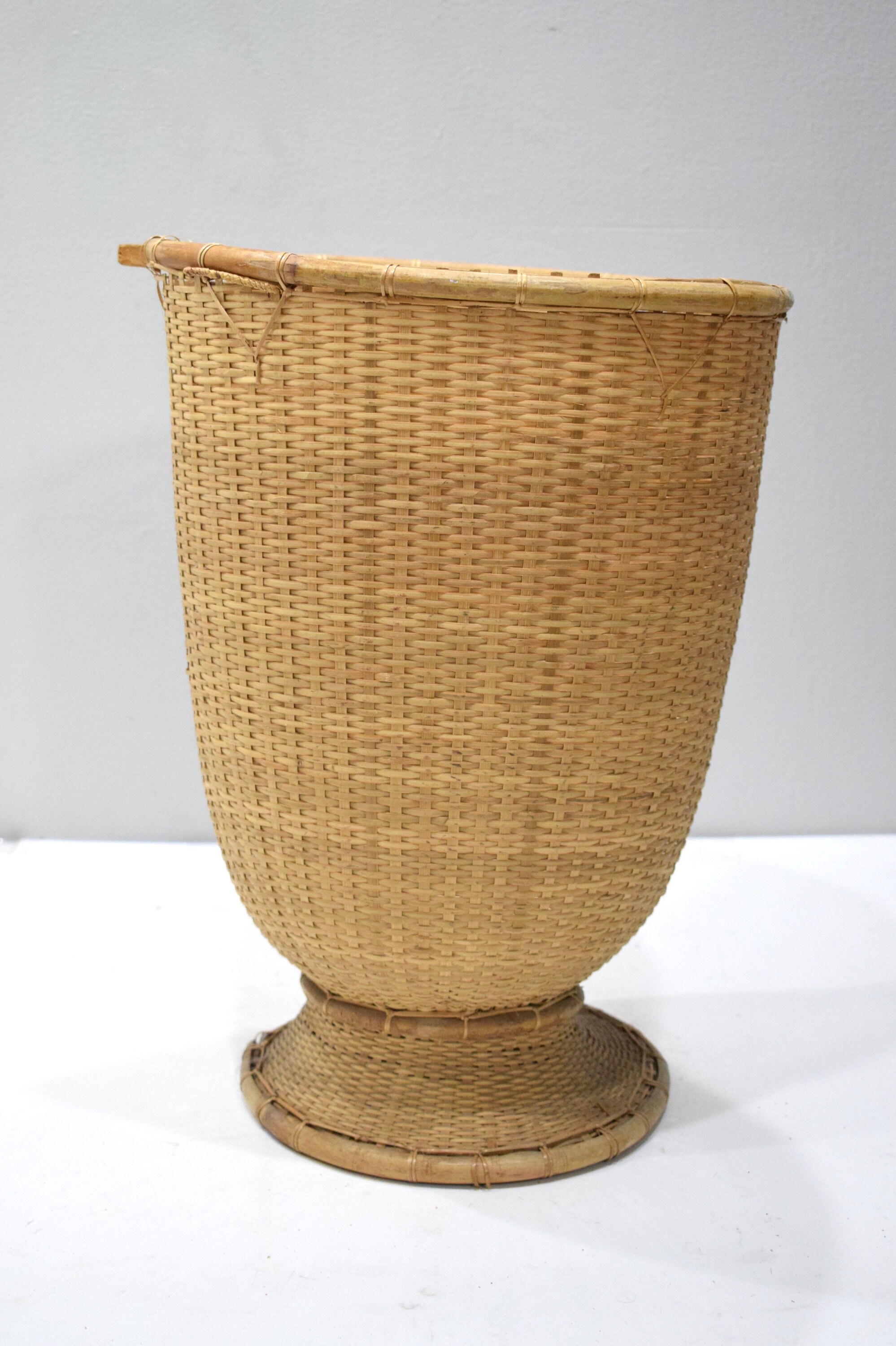 Basket 2 Indonesian Tall Woven Round Baskets