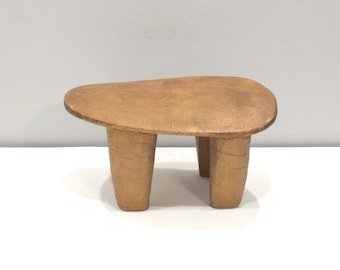 African Stool Lobi Wood Vintage Stool Burkina Faso