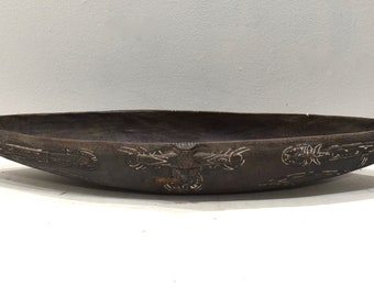 Bowl Papua New Guinea Siassi Carved Clan Bowl