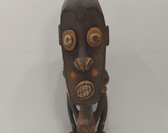 Papua New Guinea Statue Human Animal Figure Sepik River Region