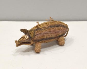 Papua New Guinea Woven Fiber Dream Spirit Pig Iatmul