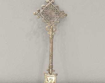 African Silver Coptic Cross Scepter Ethiopia