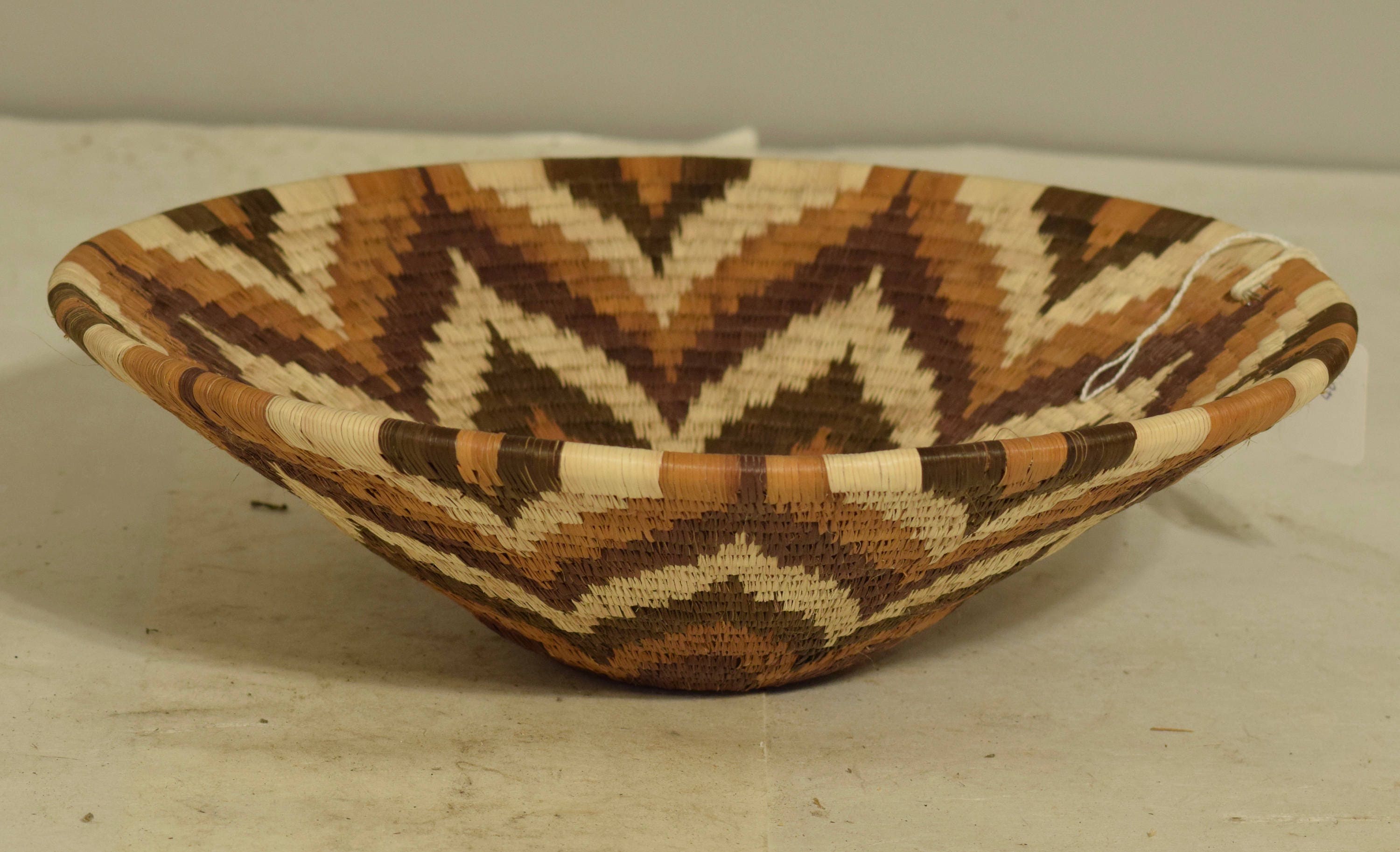 African Basket Botswana Natural Beige Brown South Africa Handmade Hand