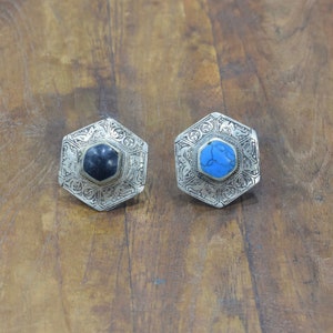 MIddle Eastern Black Onyx Turquoise Rings