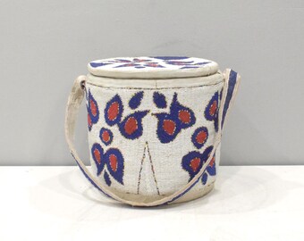 African Yorbua Tribe Beaded Basket Nigeria