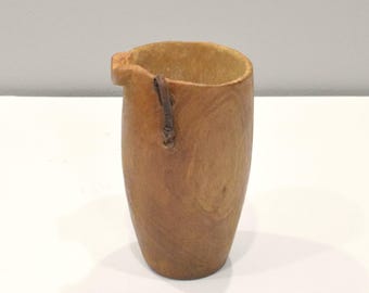 African Wood Pokot Old Milk Water Pitcher Kenya