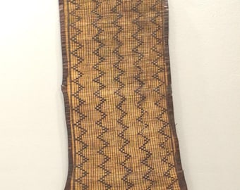 African Tuareg Woven Straw Leather Tuareg Mat Mali