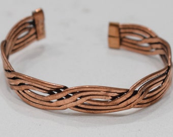 Bracelet Copper Woven Cuff Healing Bracelet