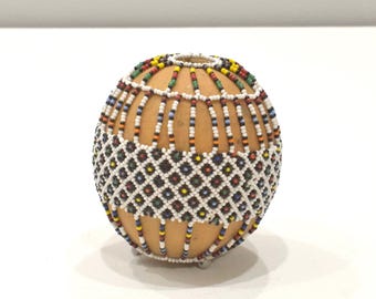 African Zulu Beaded Snuff Gourd South Africa