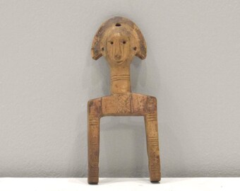 African Bamana Weaving Tribe Wood Hand Pulley
