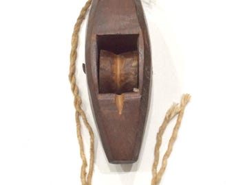 Cambodia Weaving Wood Pulley