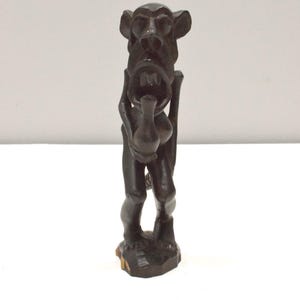 African Ebony Shetani Fetish Statue Makonde Tribe Tanzania