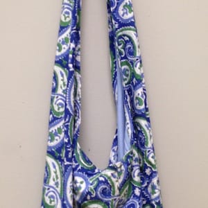 India Bag Blue Paisley Shoulder Bag Handmade Cotton India Shoulder Bag