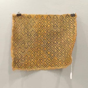 Kuba Cloth African Natural Woven Raffia Handmade Fabric Congo