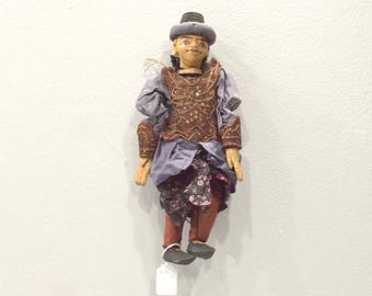 Puppet Marionette Wood Burmese Puppet Folk Art
