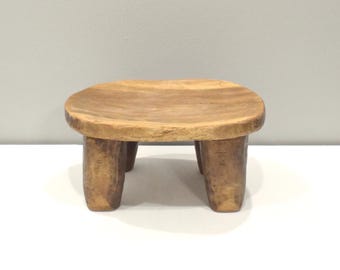 African Stool Lobi Wood Vintage Stool Burkina Faso