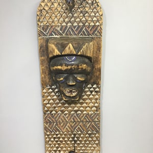 African Mask Pende Panel Ritual Board