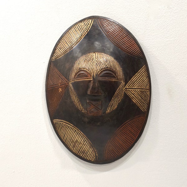 African Shield Mask Songye Tribe Congo Painted Shield Mask