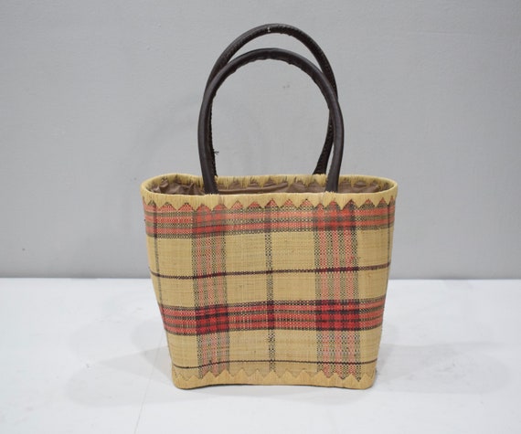 Purse Indonesian Rattan Woven Tote Bag - image 1