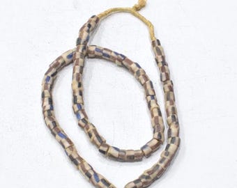 African Sand Cast Glass Bead Strand Ghana