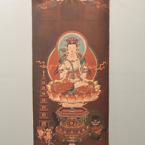 Tibetan Thangka Print Painting Buddhist Deity