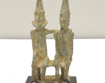 African Bronze Couple Statue