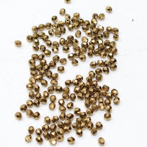Beads Bronze Fire Polish Faceted Beads 4-8mm