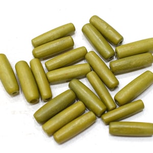 Beads Indonesian Dyed Green Bone 15mm