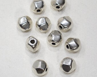 Beads Chinese Silver Bicone Beads 10mm