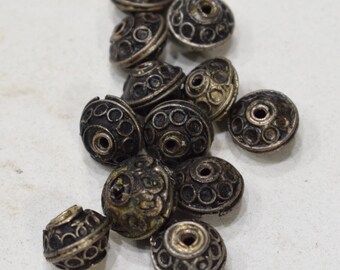 Beads Nepal Silver Round Beads 9- 12mm