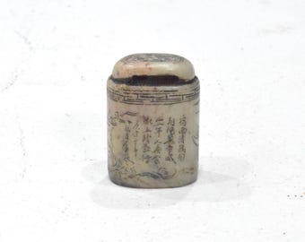 Chinese Stamp Signature Seal Carved Soapstone Chop