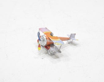 Bi Plane Upcycled Toy Tin Bi Plane