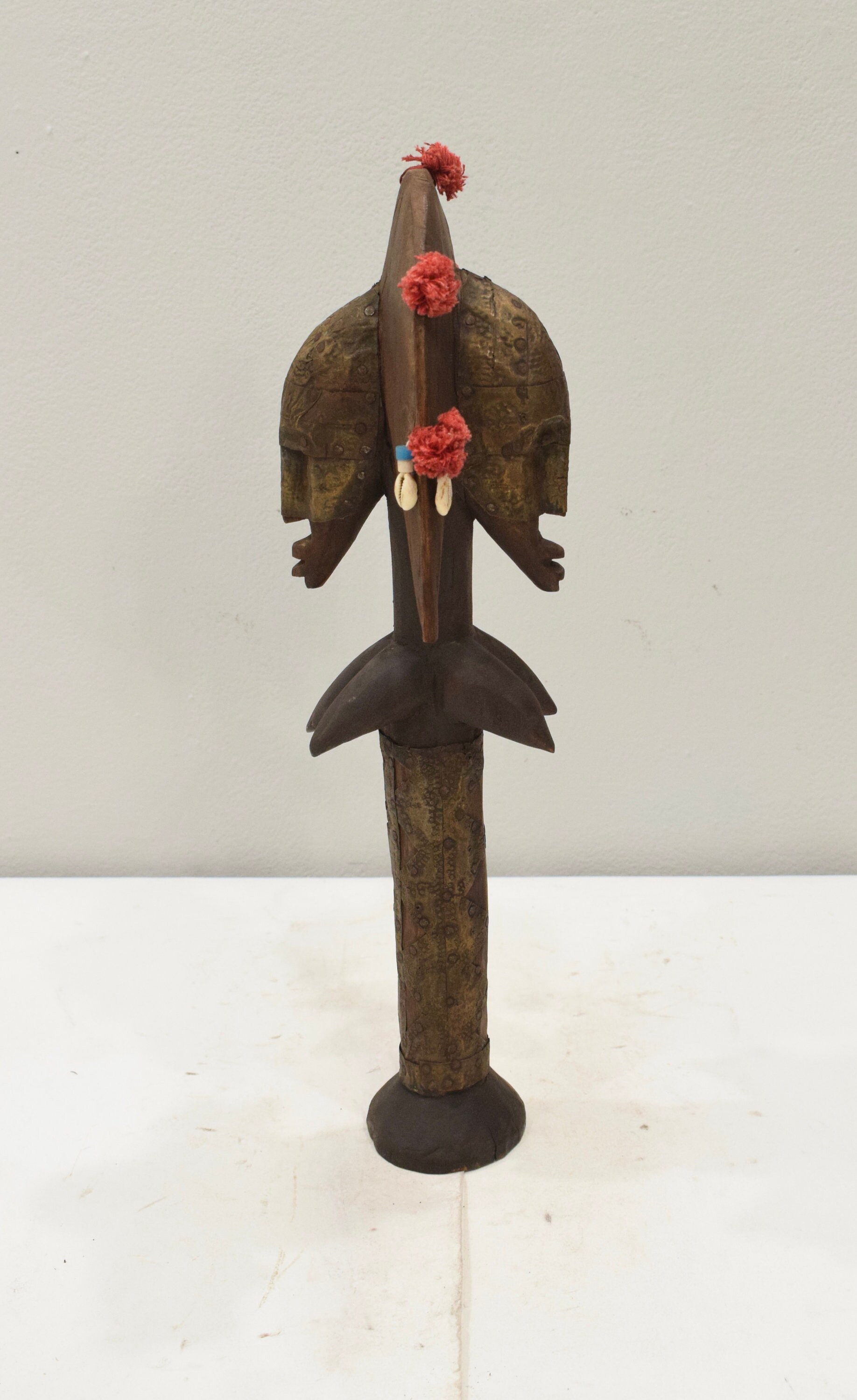 African Puppet Marka Janus Head Cooper Wood Puppet Mali